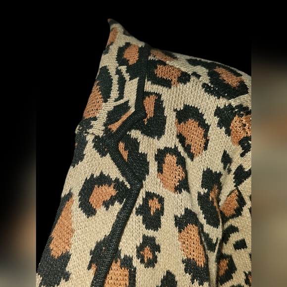 Talbots Plus Leopard Wool Blend Cardigan 2x - Picture 5 of 6